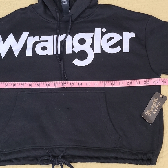Wrangler Retro logo cropped hoodie size  S - Picture 6 of 8